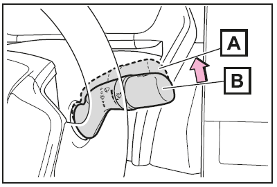 Beim Reinigen der Frontscheibe (Fahrzeuge mit Scheibenwischern mit Regensensor)
