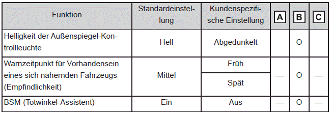 BSM (Totwinkel-Assistent)*