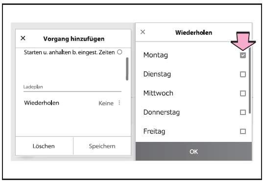 Wiederholungseinstellungen