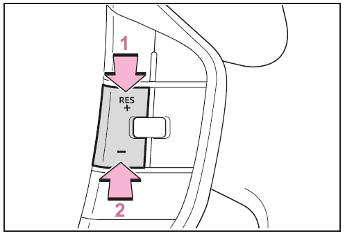 Anpassen der eingestellten Fahrzeuggeschwindigkeit