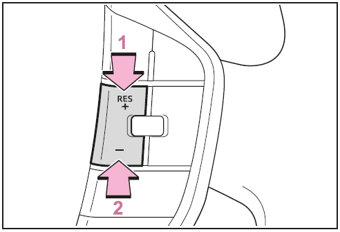 Anpassen der eingestellten Fahrzeuggeschwindigkeit